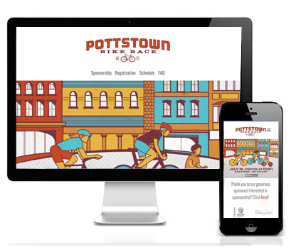 Pottstown Bike Race website design, Pottstown, PA