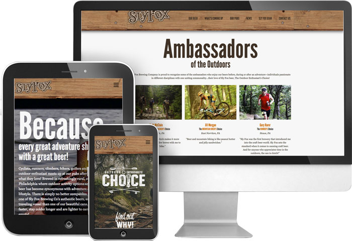 Sly Fox Brewing Company's Website