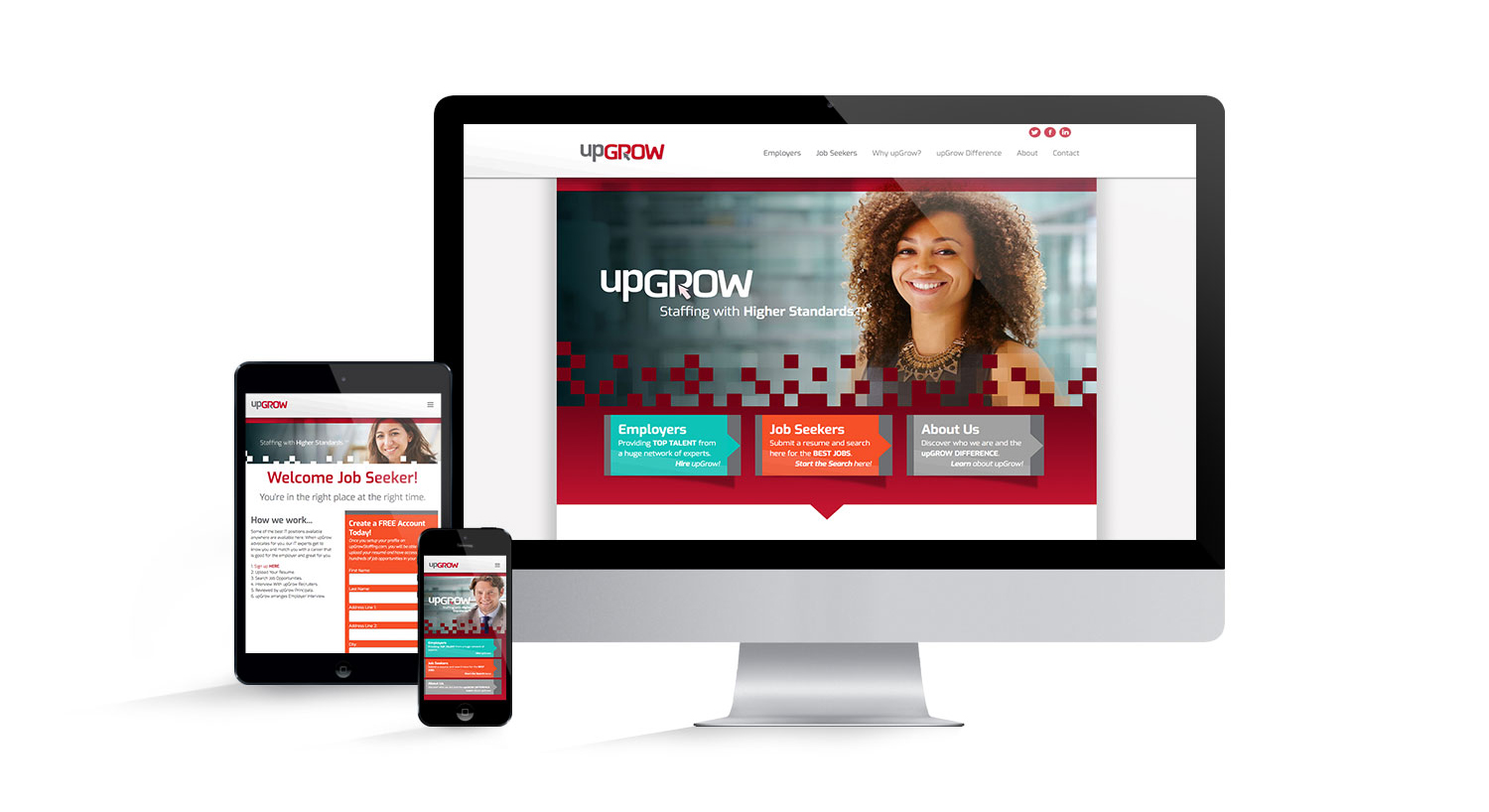 upGrow Staffing Website Development